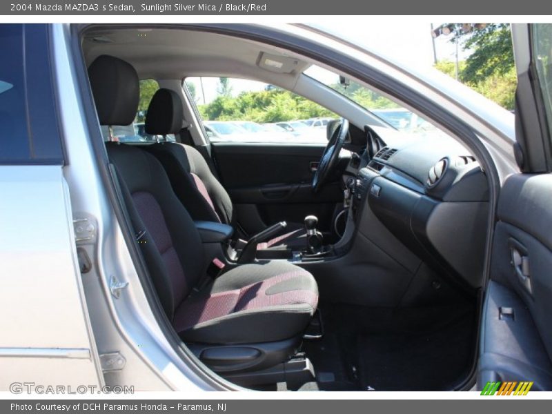 Sunlight Silver Mica / Black/Red 2004 Mazda MAZDA3 s Sedan