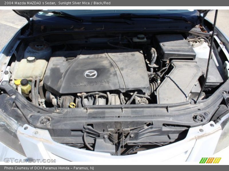 Sunlight Silver Mica / Black/Red 2004 Mazda MAZDA3 s Sedan