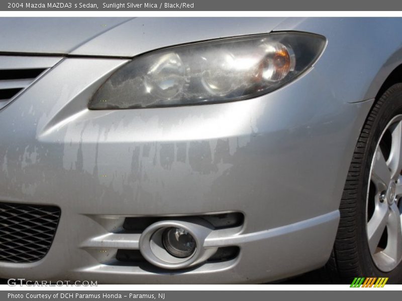 Sunlight Silver Mica / Black/Red 2004 Mazda MAZDA3 s Sedan