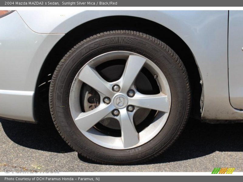 Sunlight Silver Mica / Black/Red 2004 Mazda MAZDA3 s Sedan