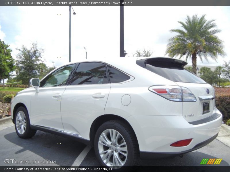 Starfire White Pearl / Parchment/Brown Walnut 2010 Lexus RX 450h Hybrid