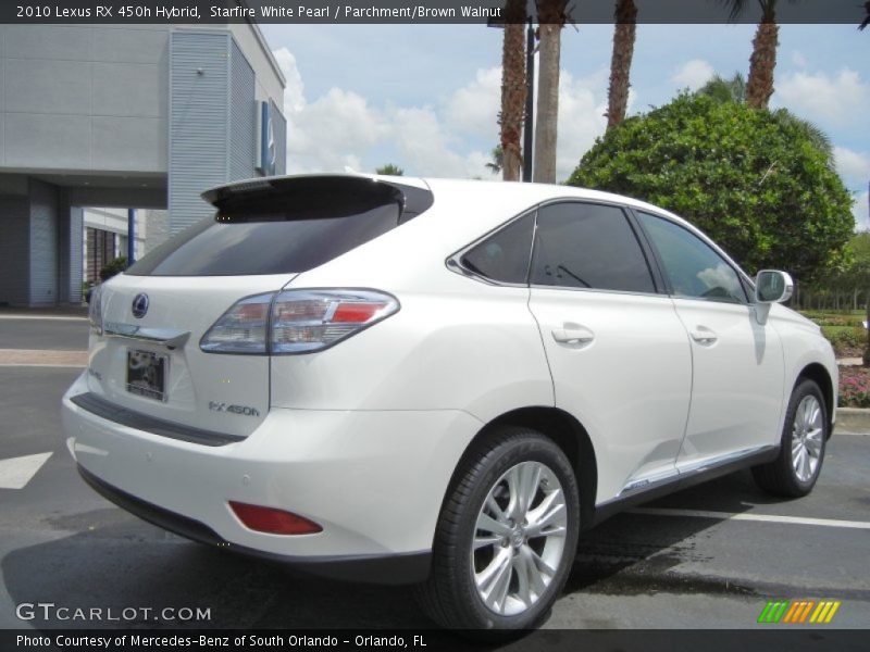 Starfire White Pearl / Parchment/Brown Walnut 2010 Lexus RX 450h Hybrid