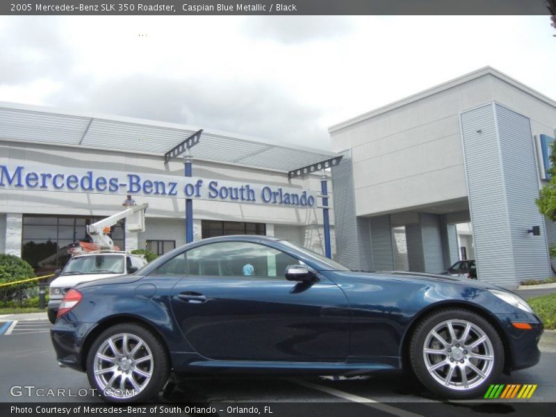 Caspian Blue Metallic / Black 2005 Mercedes-Benz SLK 350 Roadster