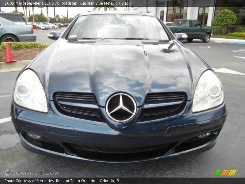 Caspian Blue Metallic / Black 2005 Mercedes-Benz SLK 350 Roadster