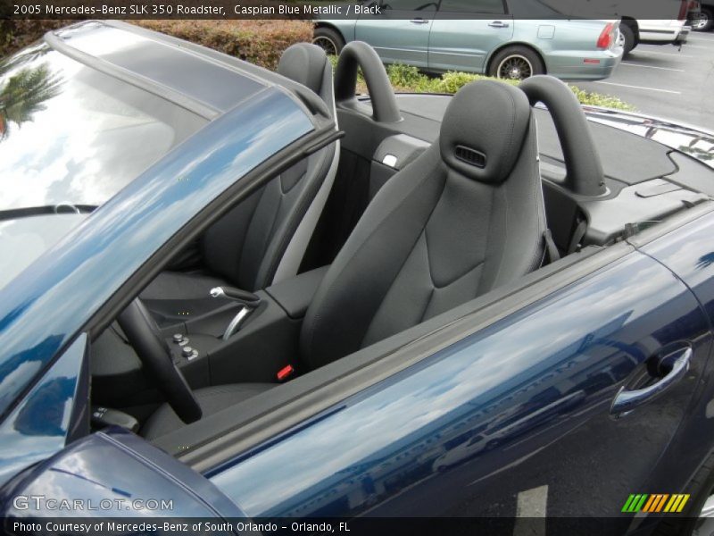 Caspian Blue Metallic / Black 2005 Mercedes-Benz SLK 350 Roadster