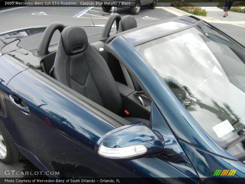 Caspian Blue Metallic / Black 2005 Mercedes-Benz SLK 350 Roadster