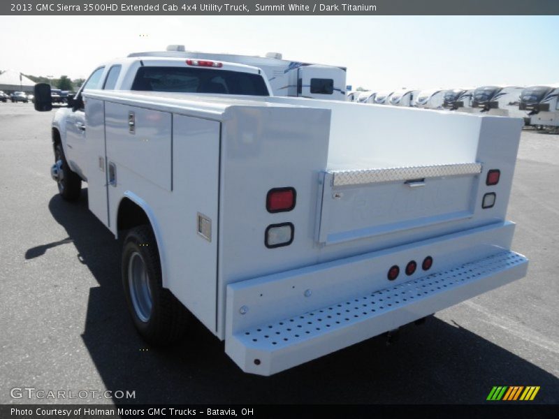 Summit White / Dark Titanium 2013 GMC Sierra 3500HD Extended Cab 4x4 Utility Truck