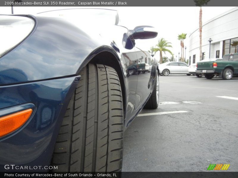 Caspian Blue Metallic / Black 2005 Mercedes-Benz SLK 350 Roadster