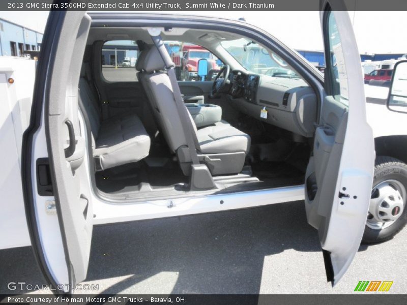 Summit White / Dark Titanium 2013 GMC Sierra 3500HD Extended Cab 4x4 Utility Truck