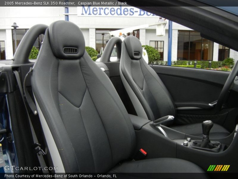 Caspian Blue Metallic / Black 2005 Mercedes-Benz SLK 350 Roadster