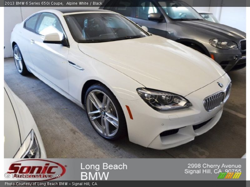 Alpine White / Black 2013 BMW 6 Series 650i Coupe