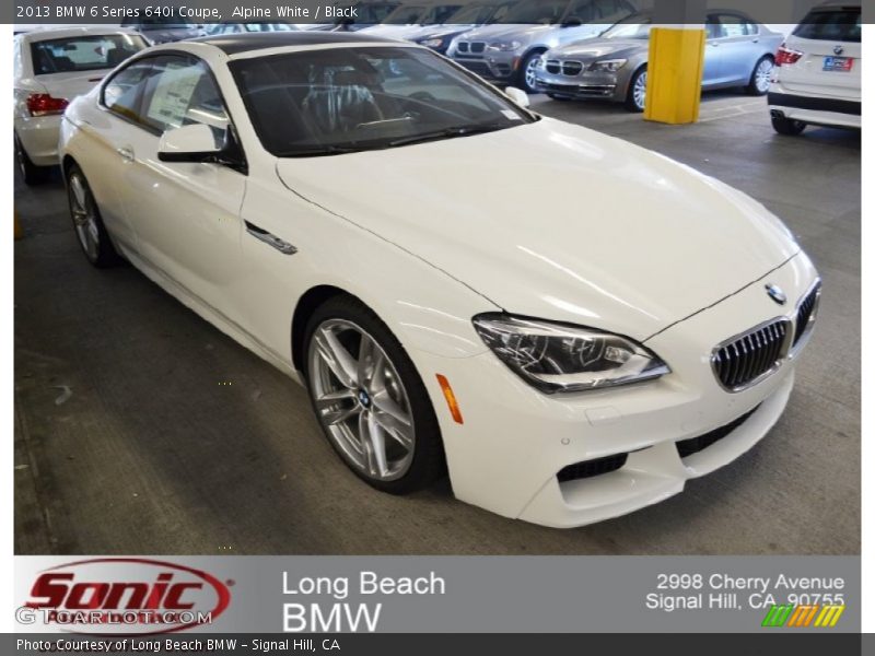 Alpine White / Black 2013 BMW 6 Series 640i Coupe