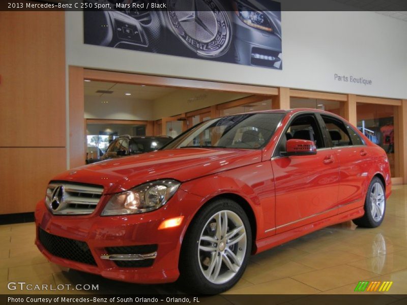 Mars Red / Black 2013 Mercedes-Benz C 250 Sport