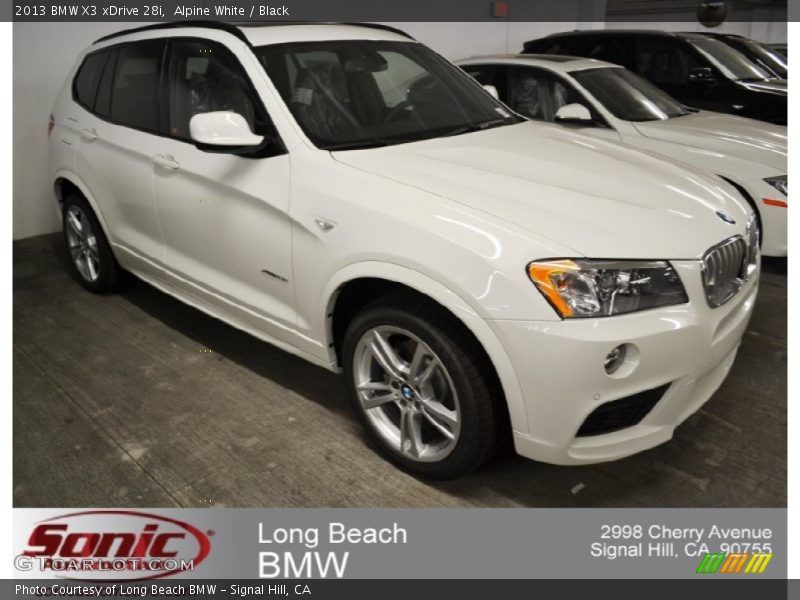 Alpine White / Black 2013 BMW X3 xDrive 28i