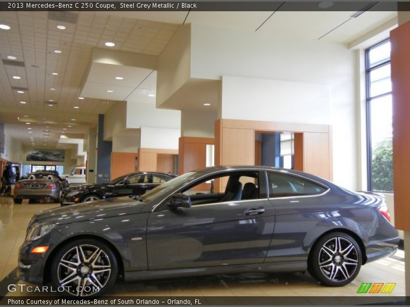 Steel Grey Metallic / Black 2013 Mercedes-Benz C 250 Coupe
