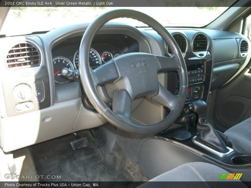 Silver Green Metallic / Light Oak 2003 GMC Envoy SLE 4x4