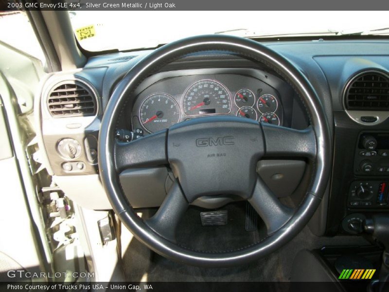 Silver Green Metallic / Light Oak 2003 GMC Envoy SLE 4x4