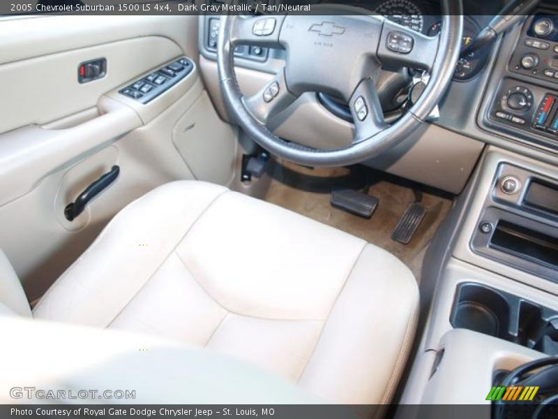 Dark Gray Metallic / Tan/Neutral 2005 Chevrolet Suburban 1500 LS 4x4