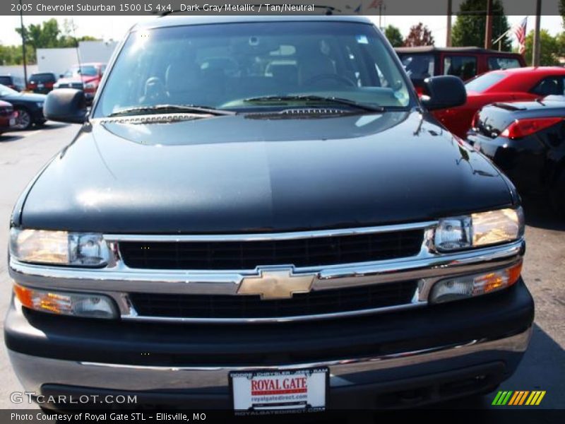 Dark Gray Metallic / Tan/Neutral 2005 Chevrolet Suburban 1500 LS 4x4
