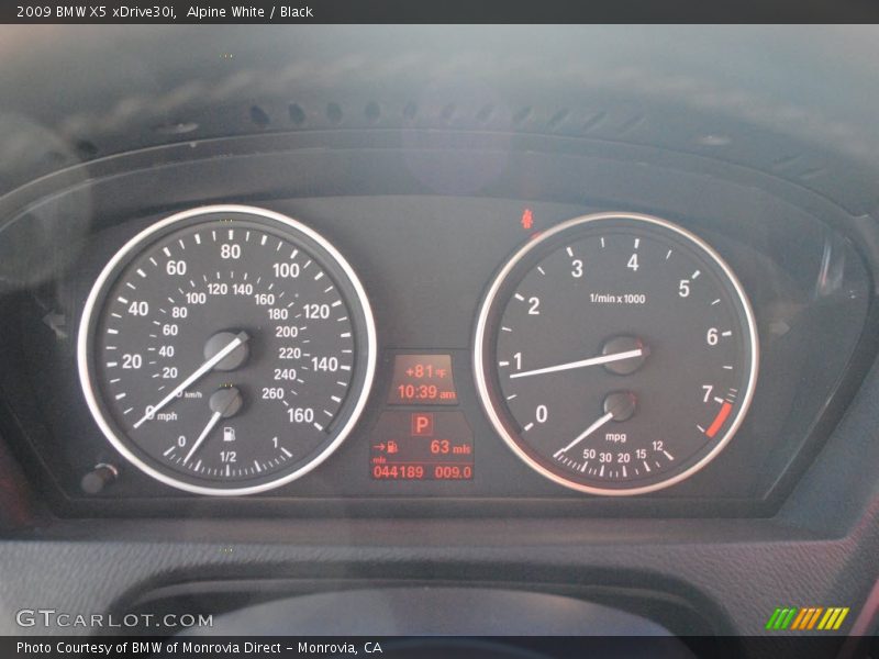 Alpine White / Black 2009 BMW X5 xDrive30i