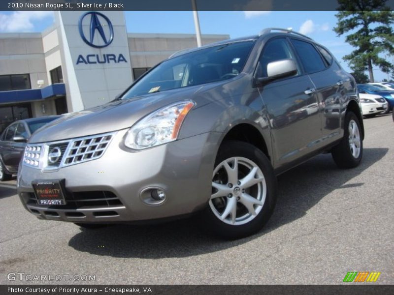 Silver Ice / Black 2010 Nissan Rogue SL