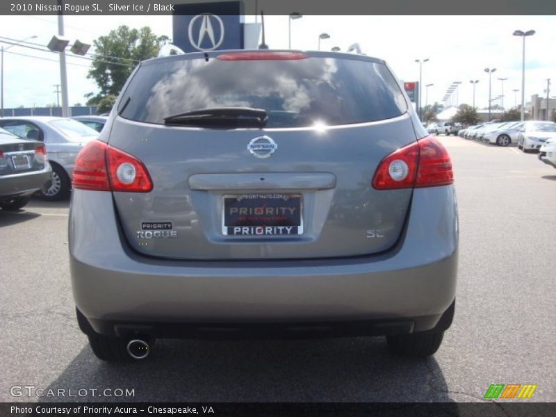 Silver Ice / Black 2010 Nissan Rogue SL