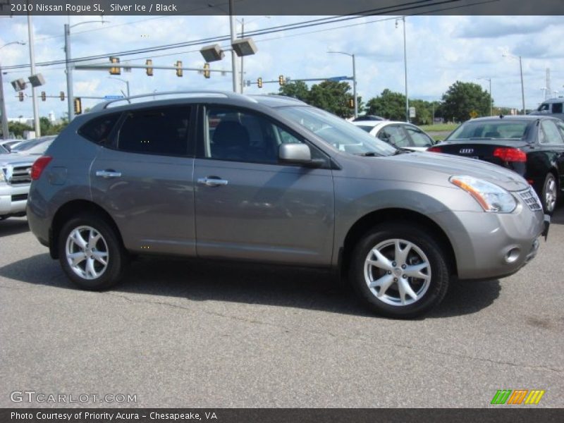 Silver Ice / Black 2010 Nissan Rogue SL