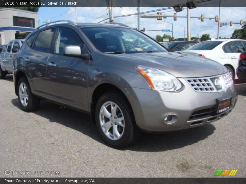 Silver Ice / Black 2010 Nissan Rogue SL