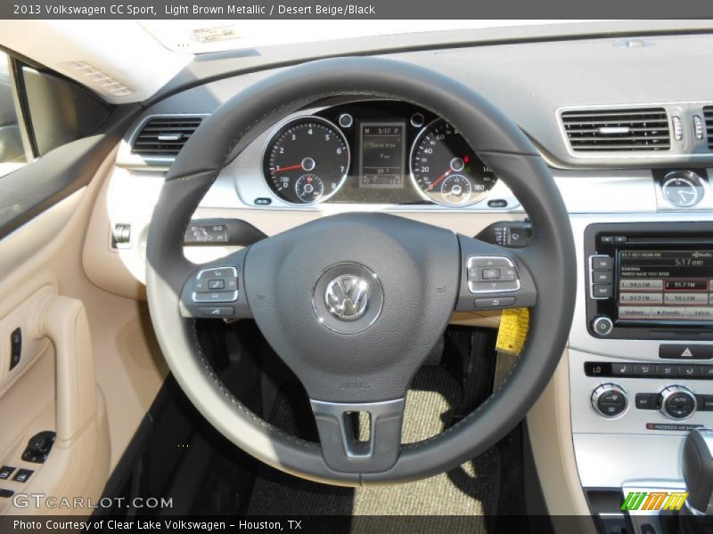 Light Brown Metallic / Desert Beige/Black 2013 Volkswagen CC Sport