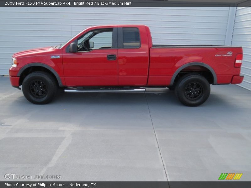 Bright Red / Black/Medium Flint 2008 Ford F150 FX4 SuperCab 4x4