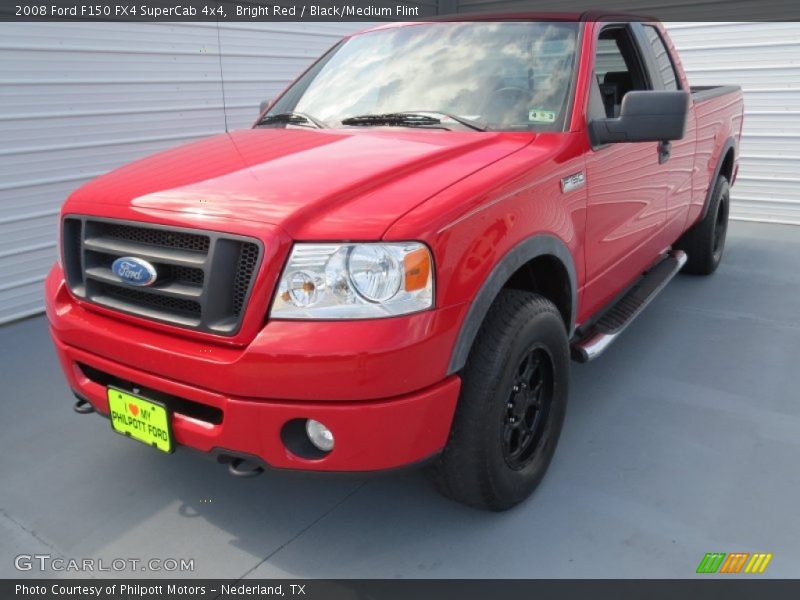 Bright Red / Black/Medium Flint 2008 Ford F150 FX4 SuperCab 4x4