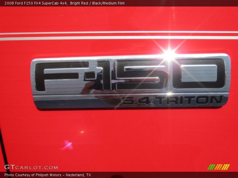 Bright Red / Black/Medium Flint 2008 Ford F150 FX4 SuperCab 4x4