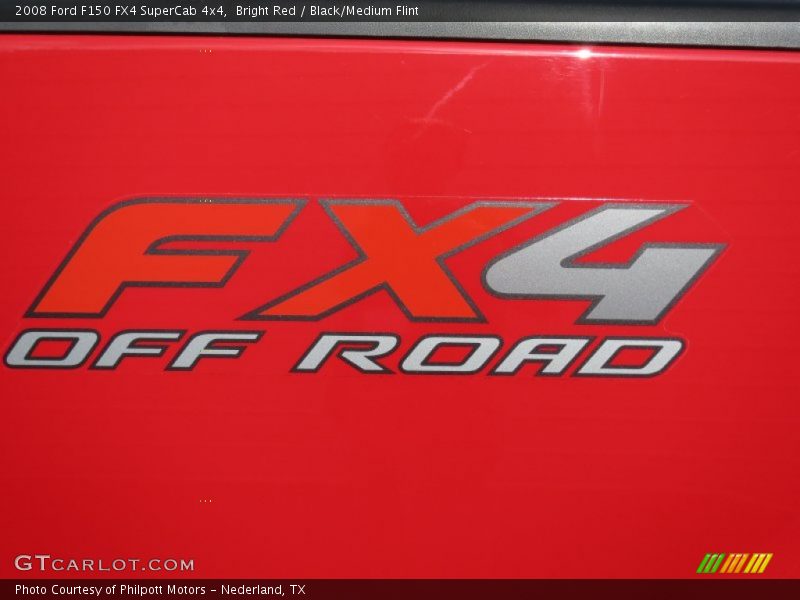 Bright Red / Black/Medium Flint 2008 Ford F150 FX4 SuperCab 4x4