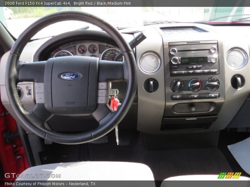 Bright Red / Black/Medium Flint 2008 Ford F150 FX4 SuperCab 4x4