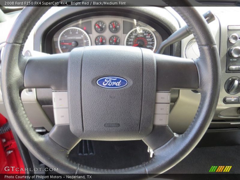 Bright Red / Black/Medium Flint 2008 Ford F150 FX4 SuperCab 4x4