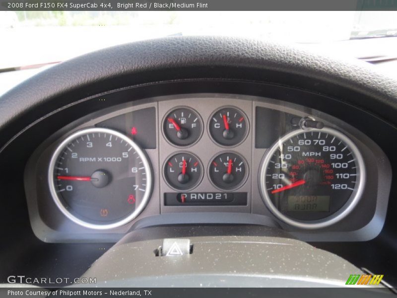 Bright Red / Black/Medium Flint 2008 Ford F150 FX4 SuperCab 4x4