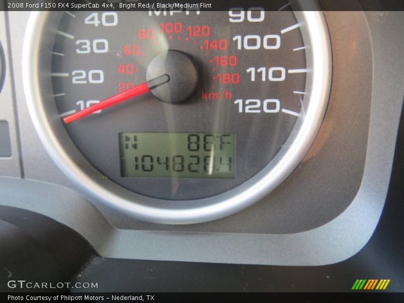 Bright Red / Black/Medium Flint 2008 Ford F150 FX4 SuperCab 4x4