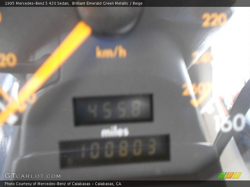 Brilliant Emerald Green Metallic / Beige 1995 Mercedes-Benz S 420 Sedan