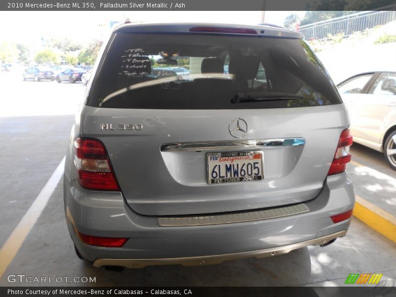 Palladium Silver Metallic / Ash 2010 Mercedes-Benz ML 350
