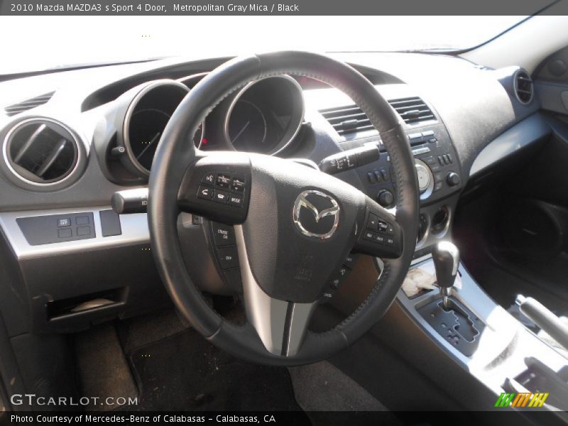 Metropolitan Gray Mica / Black 2010 Mazda MAZDA3 s Sport 4 Door