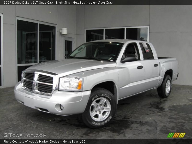 Bright Silver Metallic / Medium Slate Gray 2007 Dodge Dakota SLT Quad Cab