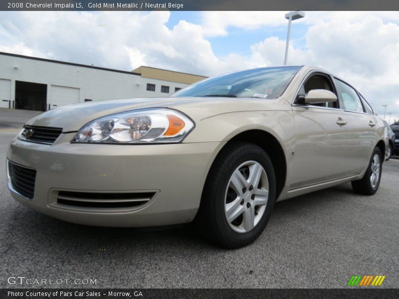 Gold Mist Metallic / Neutral Beige 2008 Chevrolet Impala LS