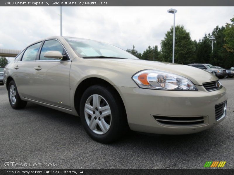 Gold Mist Metallic / Neutral Beige 2008 Chevrolet Impala LS