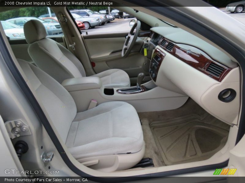 Gold Mist Metallic / Neutral Beige 2008 Chevrolet Impala LS