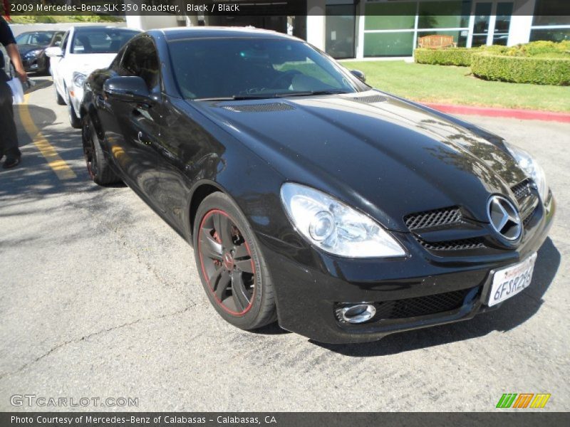 Black / Black 2009 Mercedes-Benz SLK 350 Roadster