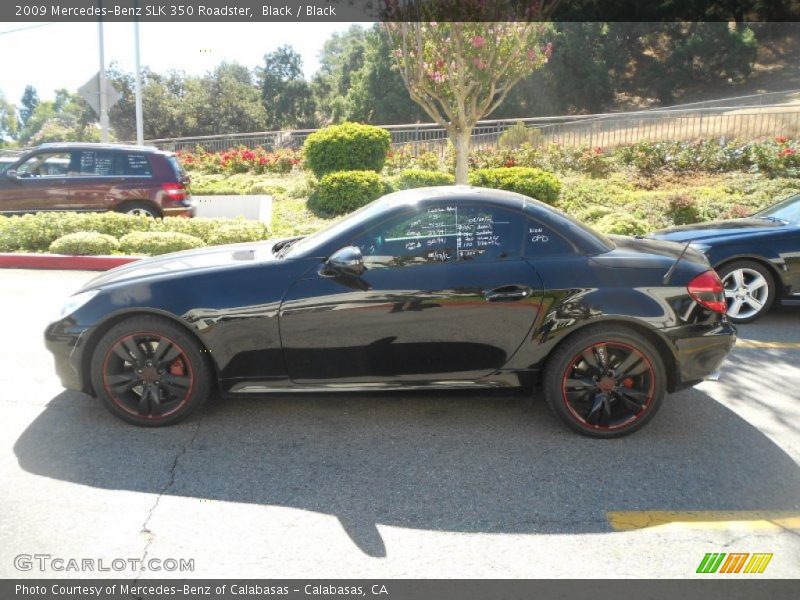 Black / Black 2009 Mercedes-Benz SLK 350 Roadster