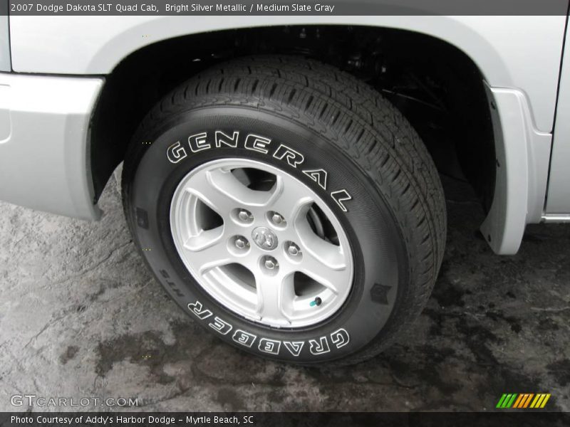 Bright Silver Metallic / Medium Slate Gray 2007 Dodge Dakota SLT Quad Cab