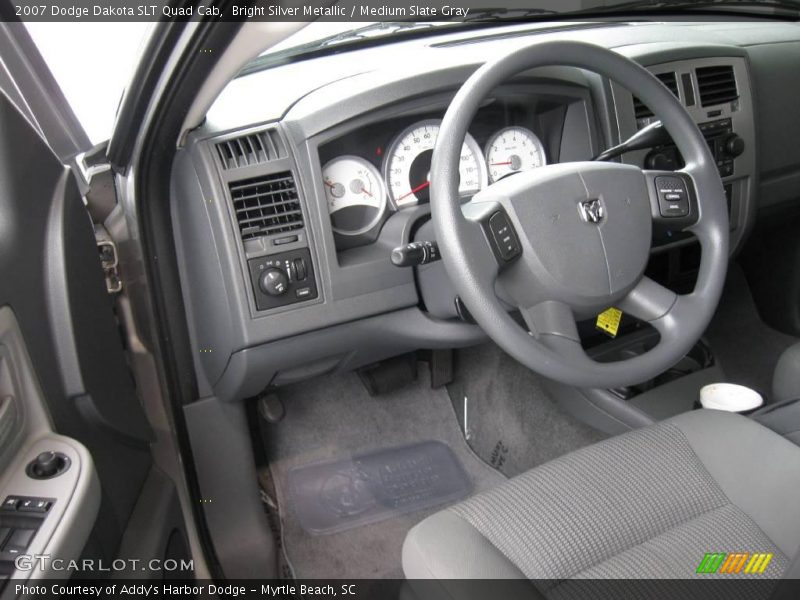 Bright Silver Metallic / Medium Slate Gray 2007 Dodge Dakota SLT Quad Cab