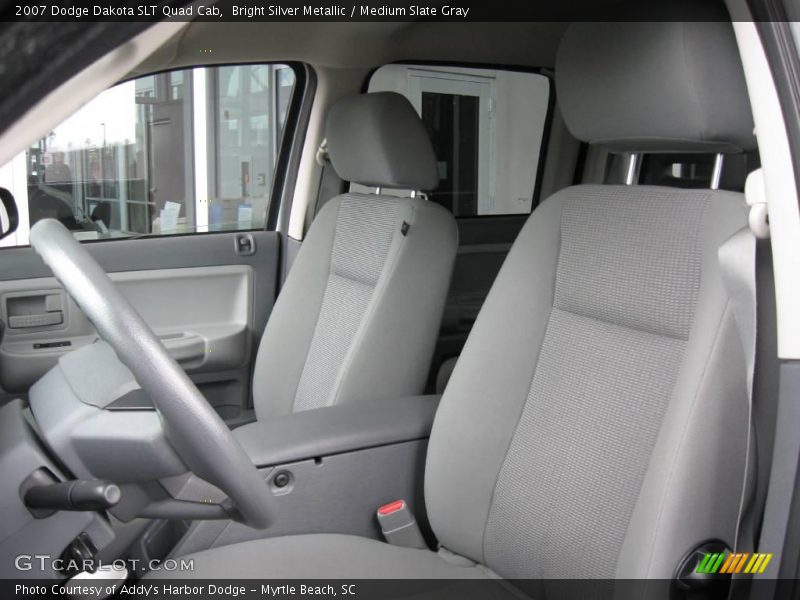 Bright Silver Metallic / Medium Slate Gray 2007 Dodge Dakota SLT Quad Cab