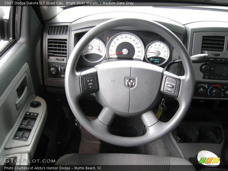 Bright Silver Metallic / Medium Slate Gray 2007 Dodge Dakota SLT Quad Cab